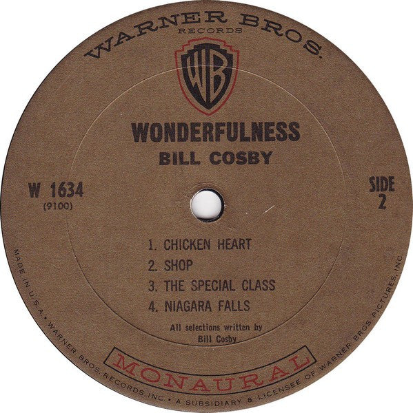 Bill Cosby : Wonderfulness (LP, Album, Mono)