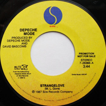 Depeche Mode : Strangelove (7", Single, Promo)