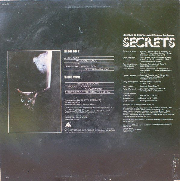 Gil Scott-Heron And Brian Jackson* : Secrets (LP, Album, Pit)