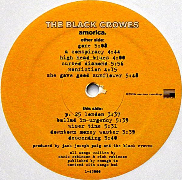 The Black Crowes : Amorica. (LP, Album, Whi)