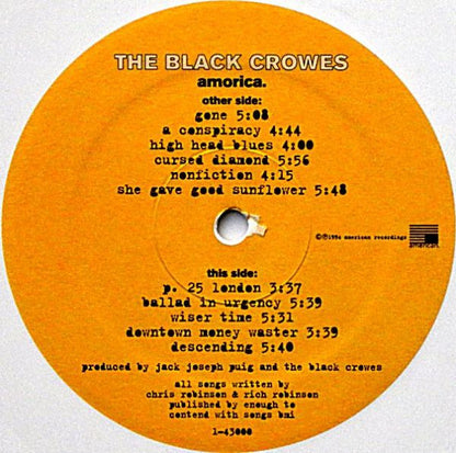 The Black Crowes : Amorica. (LP, Album, Whi)