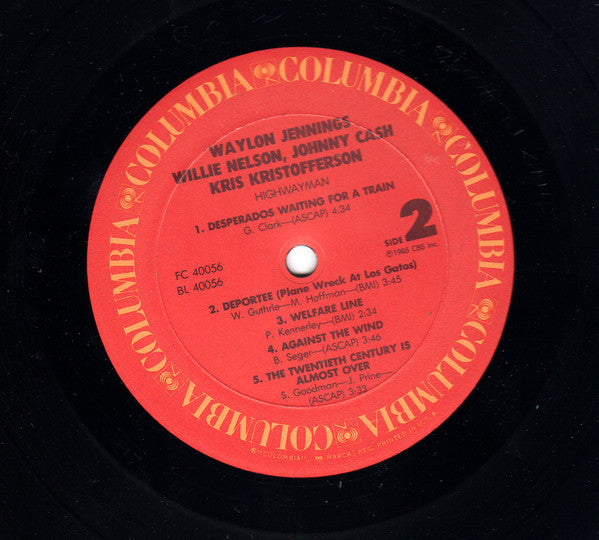 Waylon Jennings • Willie Nelson • Johnny Cash • Kris Kristofferson : Highwayman (LP, Album, Car)
