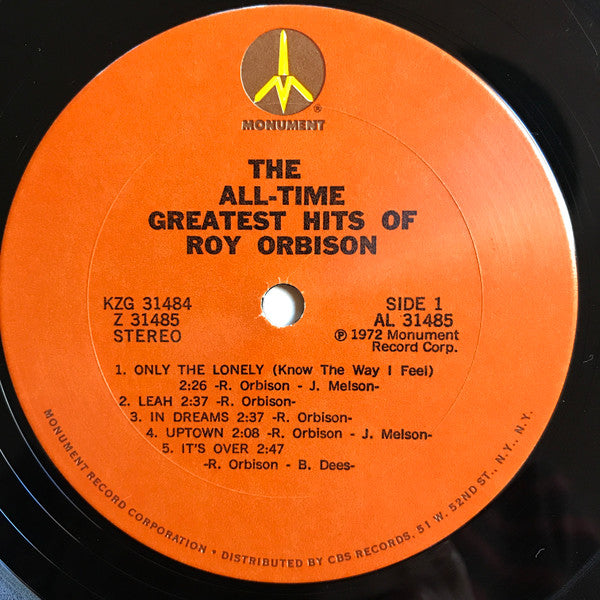 Roy Orbison : The All-Time Greatest Hits Of Roy Orbison (2xLP, Comp, San)