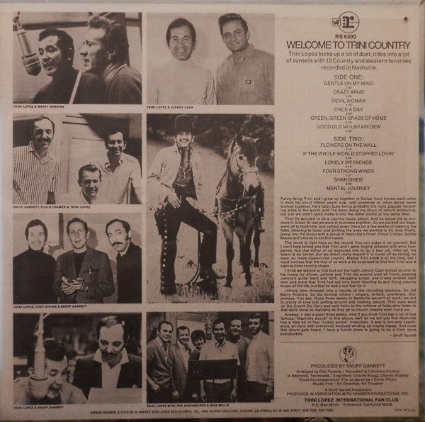 Trini Lopez : Welcome To Trini Country (LP, Album, US)