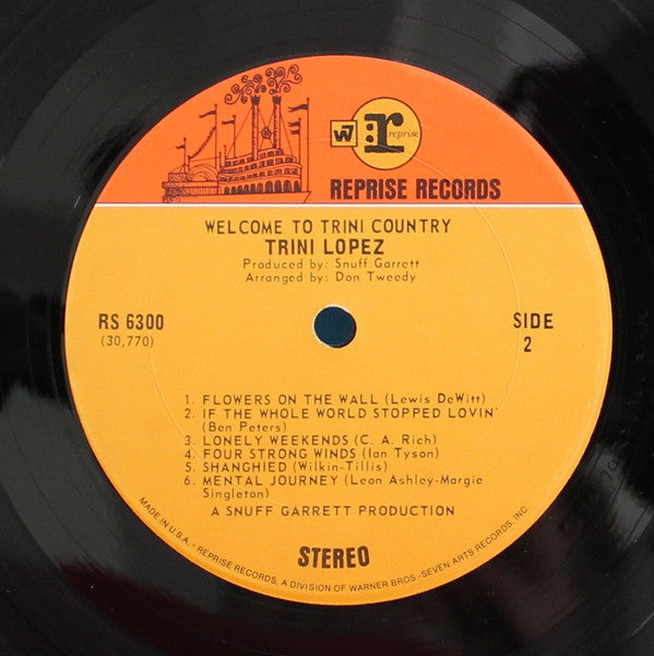 Trini Lopez : Welcome To Trini Country (LP, Album, US)