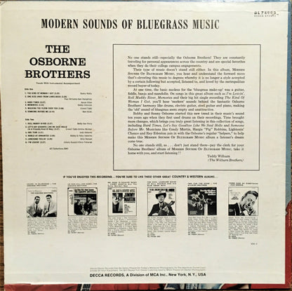 The Osborne Brothers : Modern Sounds Of Bluegrass Music (LP, Album, Pin)