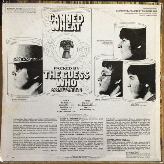 The Guess Who : Canned Wheat (LP, Album, RE, Ind)
