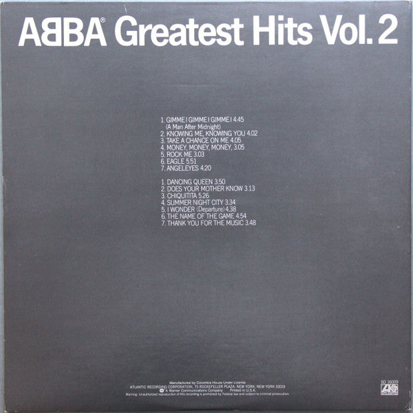ABBA : Greatest Hits Vol. 2 (LP, Comp, Club, CRC)