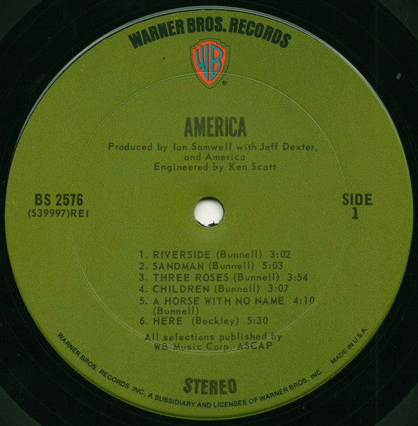 America (2) : America (LP, Album)