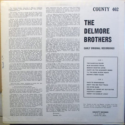 The Delmore Brothers : Brown's Ferry Blues (1933-41 Recordings) (LP, Album, Comp)