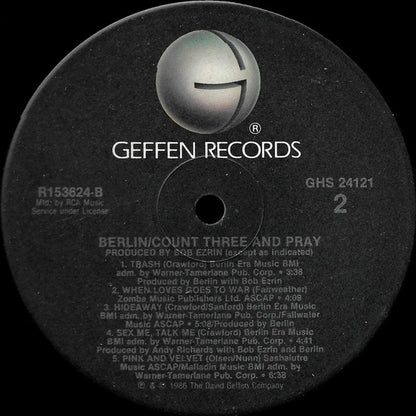 Berlin : Count Three & Pray (LP, Album, Club, RCA)