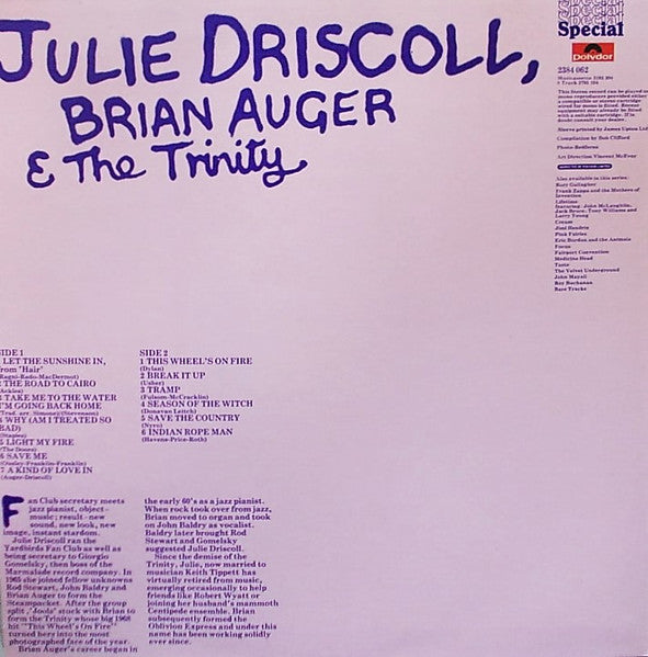 Julie Driscoll, Brian Auger & The Trinity : Julie Driscoll, Brian Auger & The Trinity (LP, Comp)