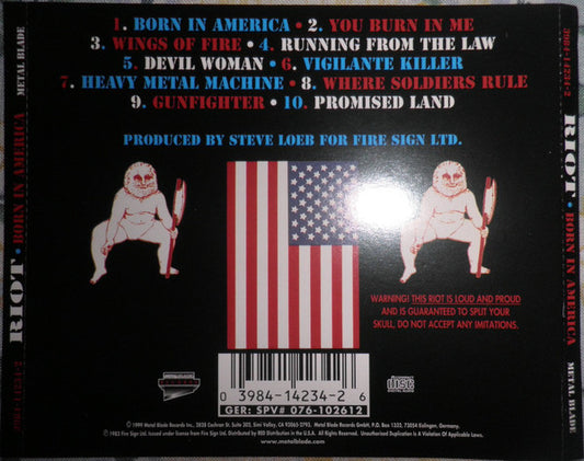 Riot (4) : Born In America (CD, Album, RE, RP)