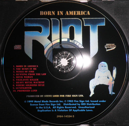 Riot (4) : Born In America (CD, Album, RE, RP)