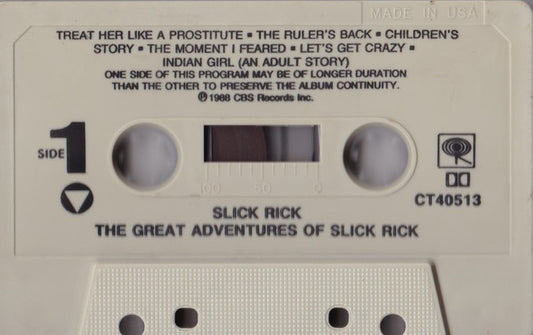 Slick Rick : The Great Adventures Of Slick Rick (Cass, Album, Whi)
