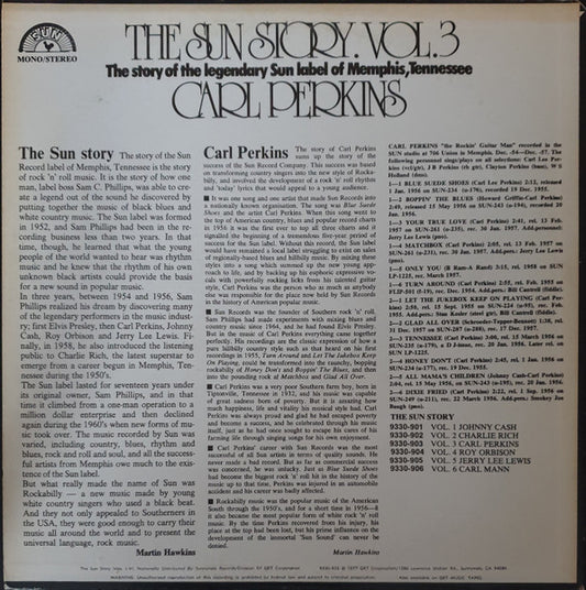 Carl Perkins : The Sun Story Vol.3 (LP, Comp)