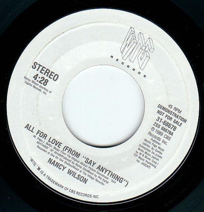 Nancy Wilson (2) / Red Hot Chili Peppers : All For Love / Taste The Pain (7", Single, Promo)