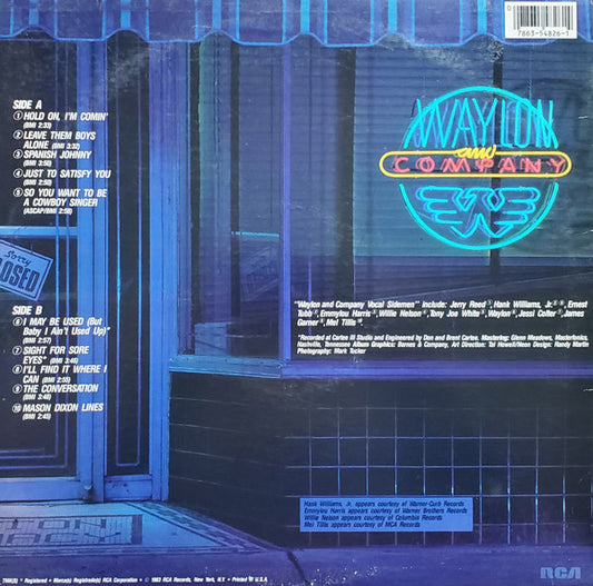 Waylon* : Waylon And Company (LP, Album, Ind)