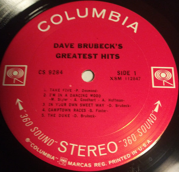 Dave Brubeck : Dave Brubeck's Greatest Hits (LP, Comp, RE, Pit)