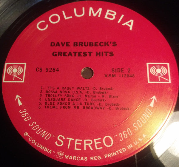 Dave Brubeck : Dave Brubeck's Greatest Hits (LP, Comp, RE, Pit)