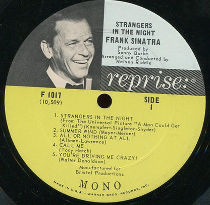 Frank Sinatra : Strangers In The Night (LP, Album, Mono)
