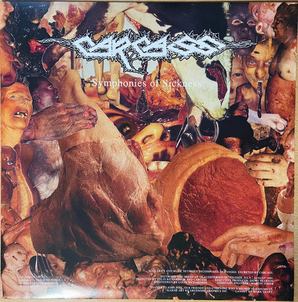 Carcass : Symphonies Of Sickness (LP, Album, RE, RM, MMX)