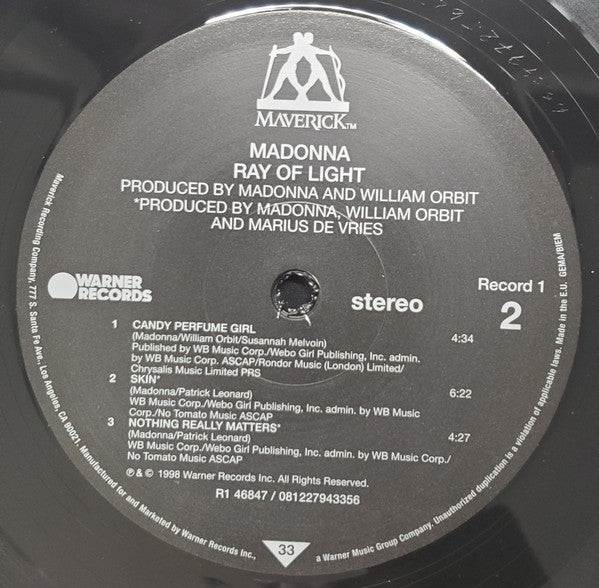 Madonna : Ray Of Light (2xLP, Album, RE, RP, 180)