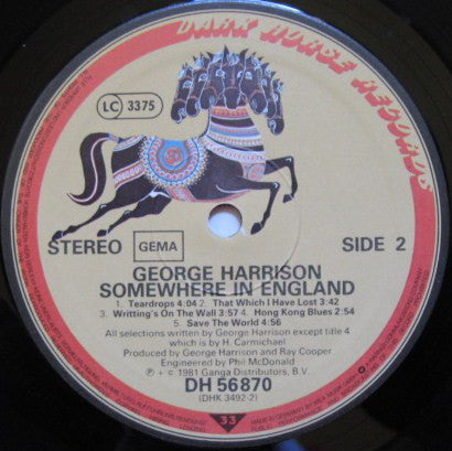 George Harrison : Somewhere In England (LP, Album)