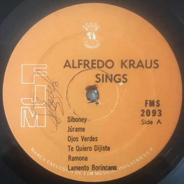 Alfredo Kraus : Siboney (LP, Album, RE)