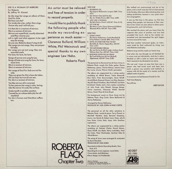 Roberta Flack : Chapter Two (LP, Album)