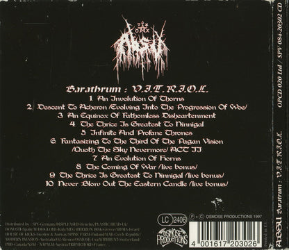 Absu : Barathrum: V.I.T.R.I.O.L. (CD, Album, Ltd, RE, RM, RP, Dig)