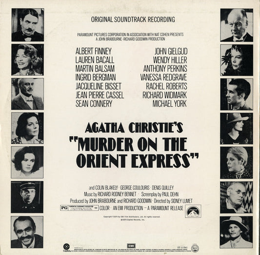 Richard Rodney Bennett : Agatha Christie's Murder On The Orient Express (Original Soundtrack Recording) (LP, Album, Jac)