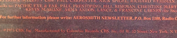 Aerosmith : Toys In The Attic (LP, Album, Pit)