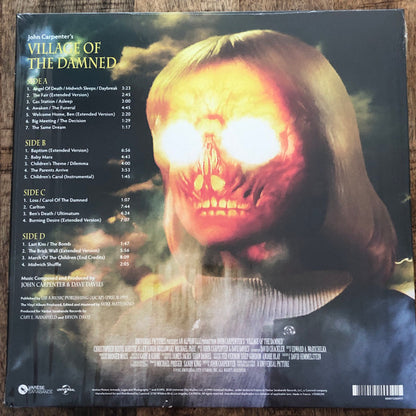 John Carpenter & Dave Davies : Village Of The Damned (Original Motion Picture Soundtrack) (2xLP, Album, RSD, Dlx, RE, Ora)