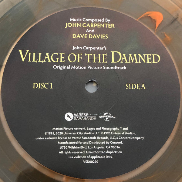 John Carpenter & Dave Davies : Village Of The Damned (Original Motion Picture Soundtrack) (2xLP, Album, RSD, Dlx, RE, Ora)