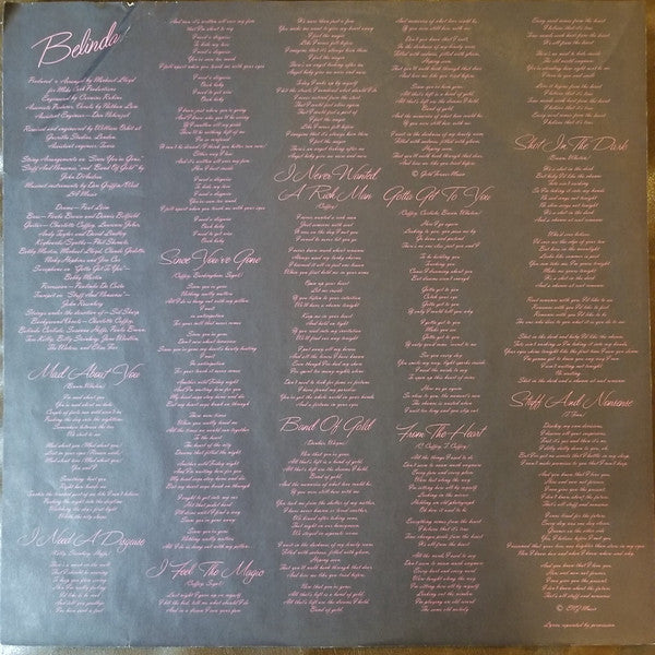 Belinda Carlisle : Belinda (LP, Album, Club)