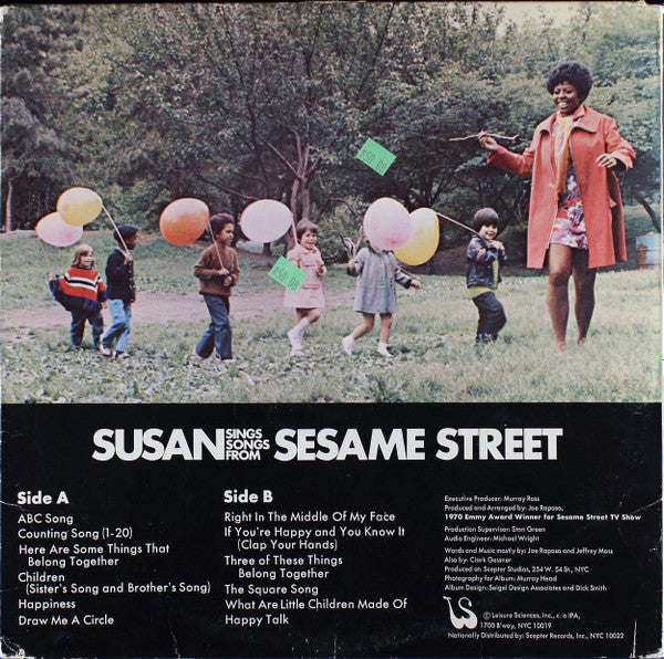 Susan* With The Children's Chorus (2) : Susan Sings Songs From Sesame Street (LP, Album, Ste)