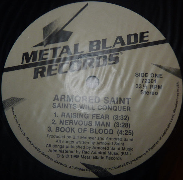 Armored Saint : Saints Will Conquer (12", EP)