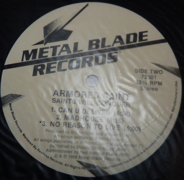 Armored Saint : Saints Will Conquer (12", EP)