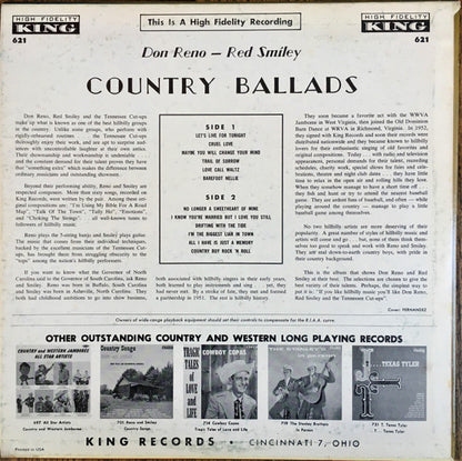 Don Reno And Red Smiley* : Good Old Country Ballads (LP, Album, Mono)