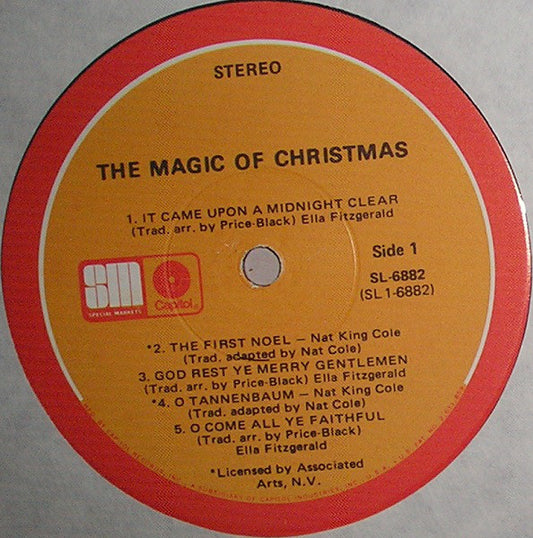Nat King Cole / Ella Fitzgerald : The Magic Of Christmas (LP, Comp, Gol)