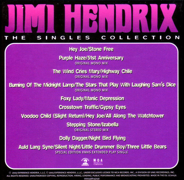 Jimi Hendrix : The Singles Collection (Box, Comp + 10xCD, Single, Mono)