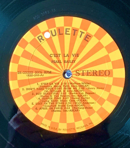 Pearl Bailey : C'Est La Vie (LP, Album)