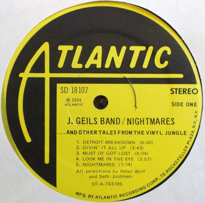 J. Geils Band* : Nightmares ...And Other Tales From The Vinyl Jungle (LP, Album, Pre)