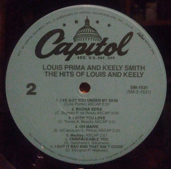 Louis & Keely* : The Hits Of Louis & Keely (LP, Comp, RE)