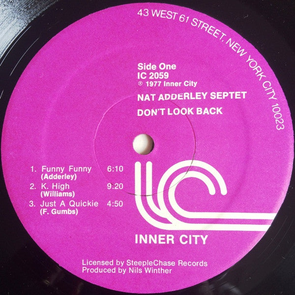 Nat Adderley Septet : Don't Look Back (LP, Album)