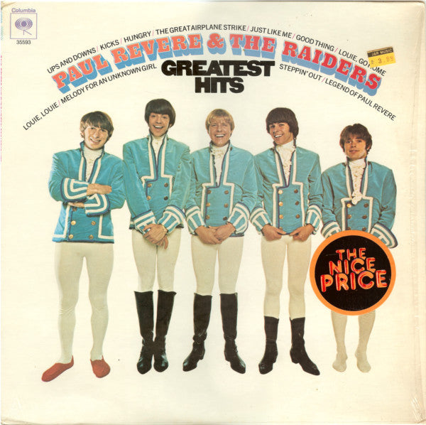 Paul Revere & The Raiders : Greatest Hits (LP, Comp, RE, Car)