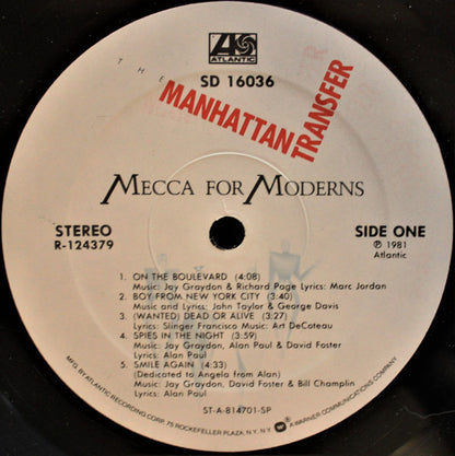 The Manhattan Transfer : Mecca For Moderns (LP, Album, Club)