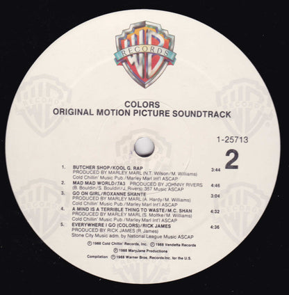 Various : Colors (Original Motion Picture Soundtrack) (LP, Album, Comp, All)