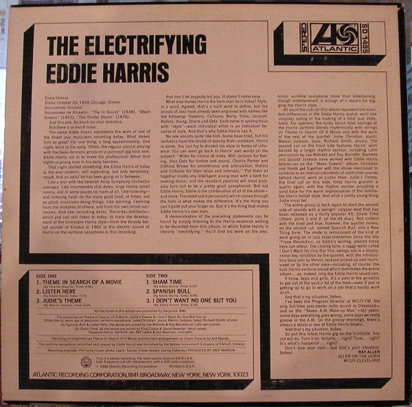 Eddie Harris : The Electrifying Eddie Harris (LP, Album, CT )